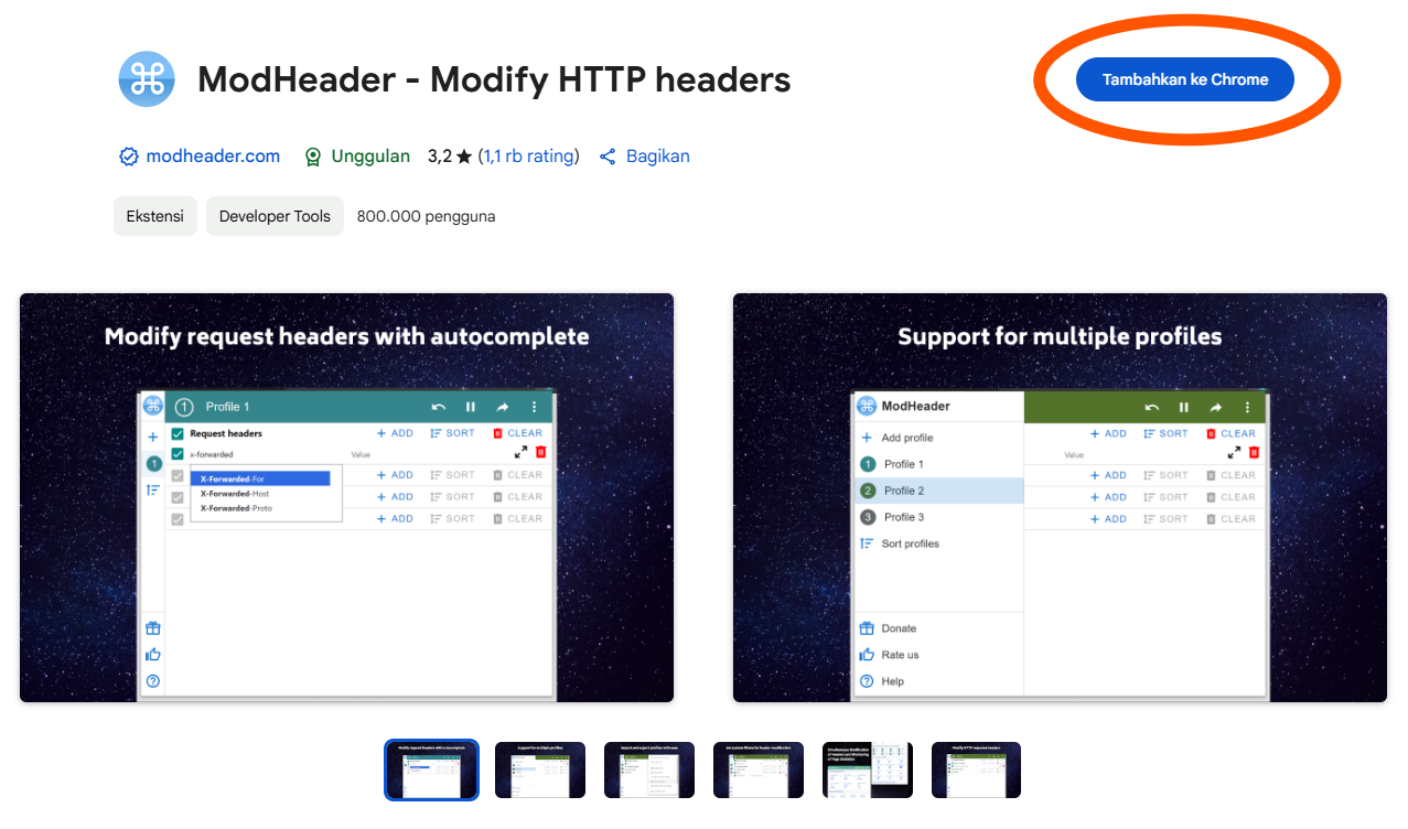 Step 2 - Installing ModHeader