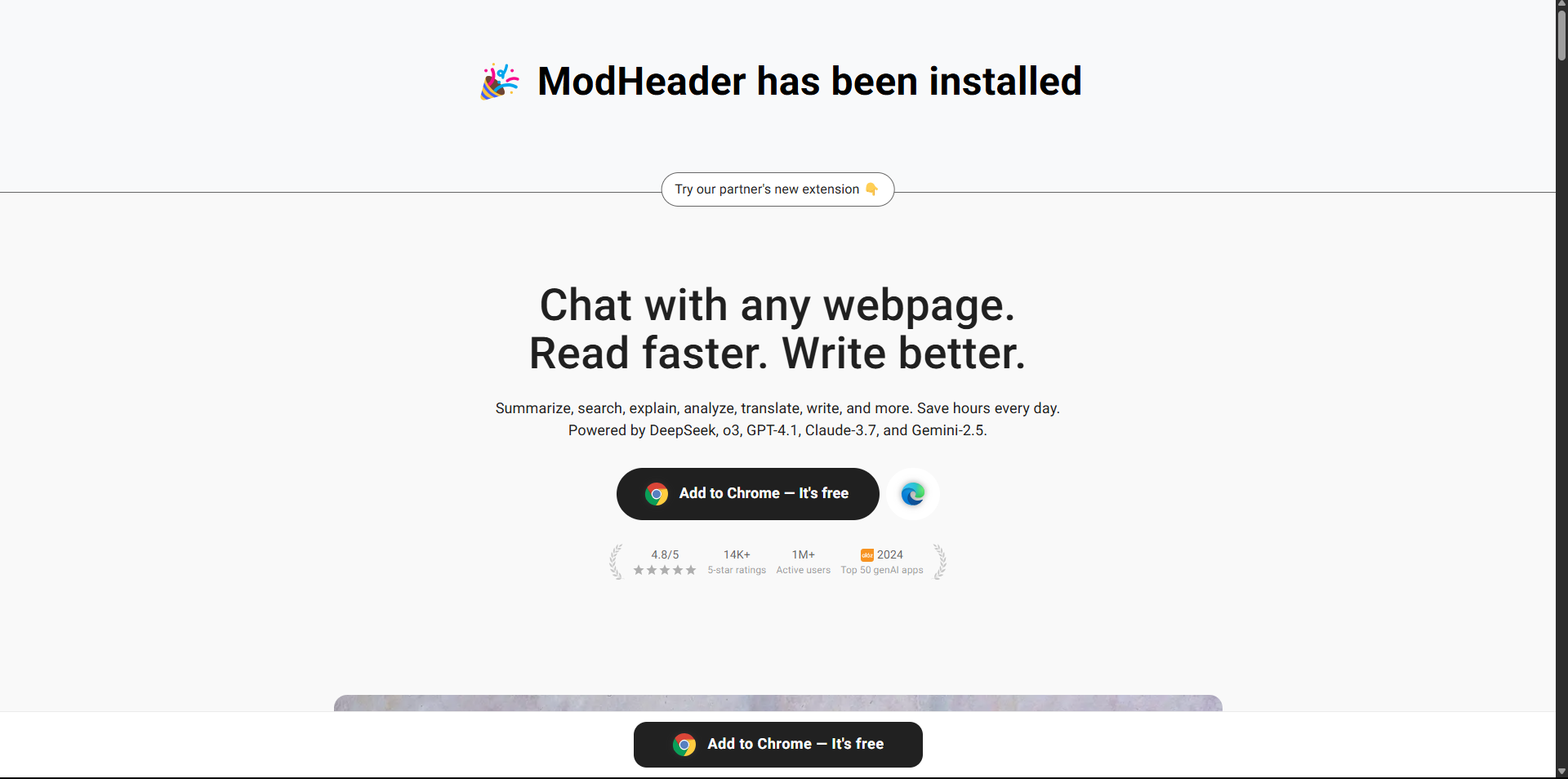 Step 3 - Post-installation Screen