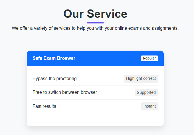 Step 1 - Selecting Safe Exam Browser